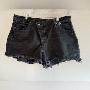 EB DENIM VINTAGE 90’s HIGH WAIST BLACK DENIM SHORTS 33